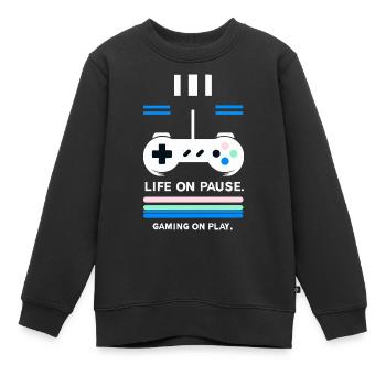 Gaming on Play - Kinder Premium Organic Sweatshirt - Schwarz - Vorne - AI Model Kid Female (0cm)