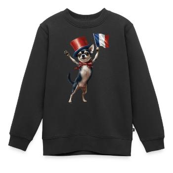 Chihuahua - Kinder Premium Organic Sweatshirt - Schwarz - Vorne - AI Model Kid Female (0cm)