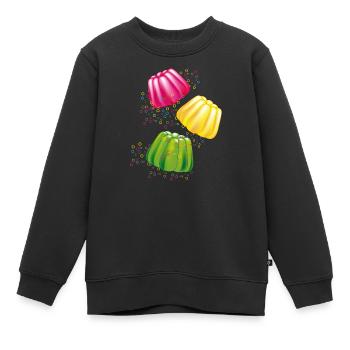 Plats colorés des dieux motif de dessert au charme rétro - Sweat Premium enfant bio - noir - Devant - AI Model Kid Female (0cm)