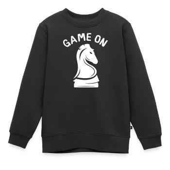game on Schach Knight - Schachspieler und Vereine - Kinder Premium Organic Sweatshirt - Schwarz - Vorne - AI Model Kid Female (0cm)