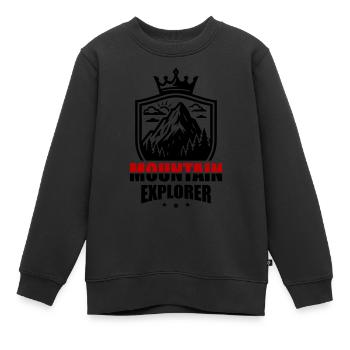 Apprendre les montagnes - Sweat Premium enfant bio - noir - Devant - AI Model Kid Female (0cm)