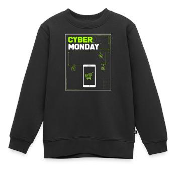 Kaufrausch Cyber Monday - Kinder Premium Organic Sweatshirt - Schwarz - Vorne - AI Model Kid Female (0cm)