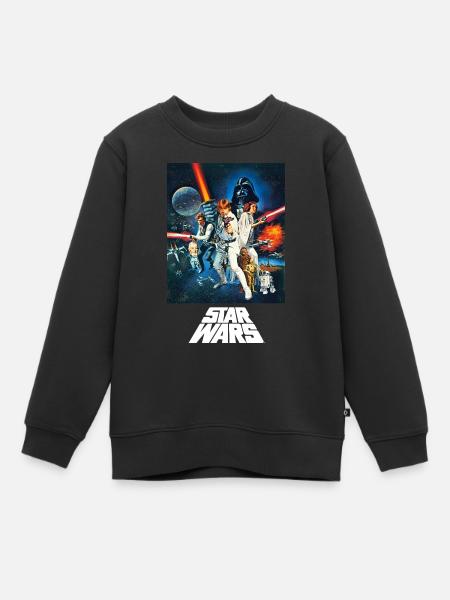 Star Wars Retro Motiv - Kinder Premium Organic Sweatshirt - Schwarz