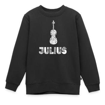 Conception - Sweat Premium enfant bio - noir - Devant - AI Model Kid Female (0cm)