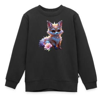 Fantasme du Renard Saphir - Sweat Premium enfant bio - noir - Devant - AI Model Kid Female (0cm)