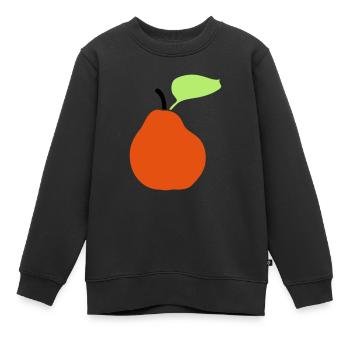 poire fruit - Sweat Premium enfant bio - noir - Devant - AI Model Kid Female (0cm)