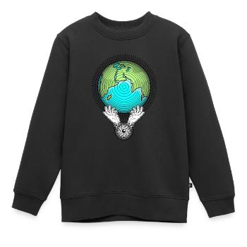 Sauver notre planète Terre Protection de la nature Protection de l’environnement - Sweat Premium enfant bio - noir - Devant - AI Model Kid Female (0cm)