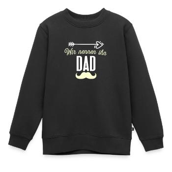 Dad - Kinder Premium Organic Sweatshirt - Schwarz - Vorne - AI Model Kid Female (0cm)