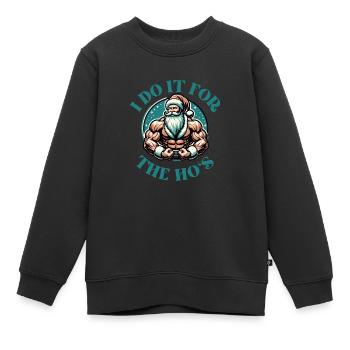 Je le fais pour la blague drôle d’adulte de Ho Noël - Sweat Premium enfant bio - noir - Devant - AI Model Kid Female (0cm)