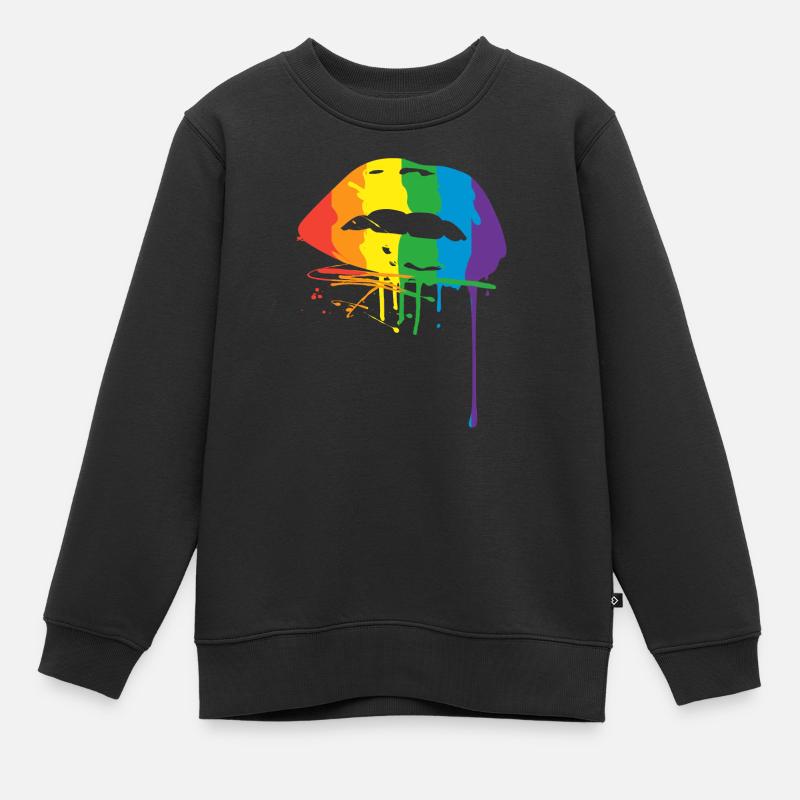 Lèvres LGBT - Sweat Premium enfant bio - noir