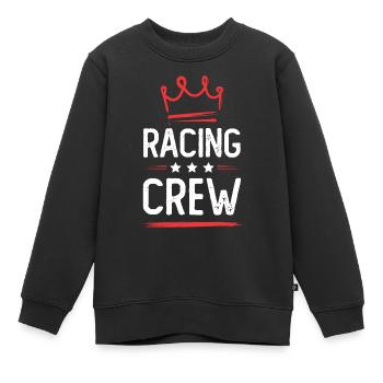Racing Crew - Kinder Premium Organic Sweatshirt - Schwarz - Vorne - AI Model Kid Female (0cm)