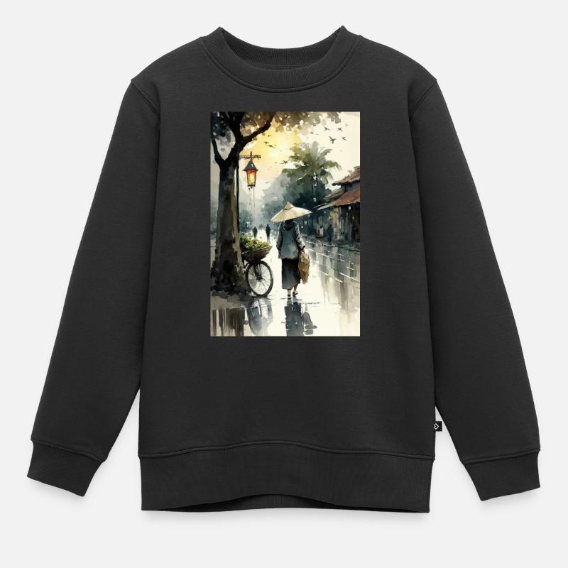 Vietnam - Sweat Premium enfant bio - noir