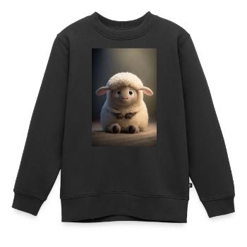 Schaf - Kinder Premium Organic Sweatshirt - Schwarz - Vorne - AI Model Kid Female (0cm)