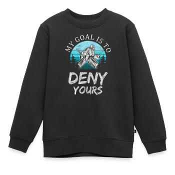 Sport Eishockey Maske Wintersport - Kinder Premium Organic Sweatshirt - Schwarz - Vorne - AI Model Kid Female (0cm)