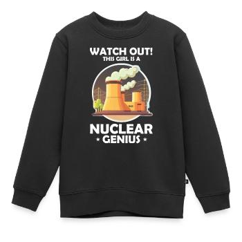 Erneuerbare Nukleare Spruch für Nukleartechnik - Kinder Premium Organic Sweatshirt - Schwarz - Vorne - AI Model Kid Female (0cm)