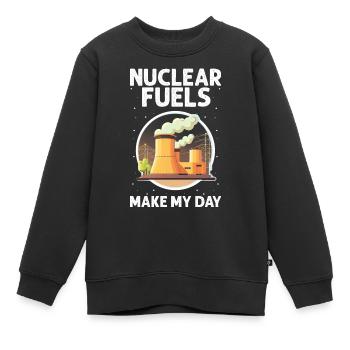Kernenergie Spruch für Kernenergie - Kinder Premium Organic Sweatshirt - Schwarz - Vorne - AI Model Kid Female (0cm)