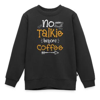 Kaffee Frühstück Koffein - Kinder Premium Organic Sweatshirt - Schwarz - Vorne - AI Model Kid Female (0cm)