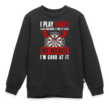 Dart Dartboard Sport Wettkampf - Kinder Premium Organic Sweatshirt - Schwarz - Vorne - AI Model Kid Female (0cm)