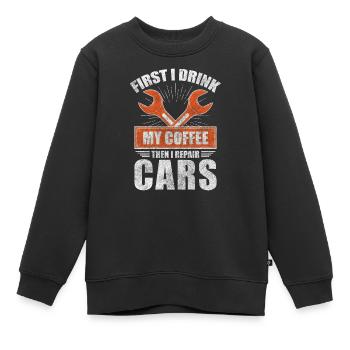 Mécanicien, artisan, mécatronicien, amateur - Sweat Premium enfant bio - noir - Devant - AI Model Kid Female (0cm)