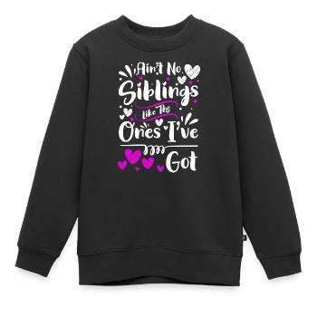 Amour fraternel, enfants, amour, cohésion - Sweat Premium enfant bio - noir - Devant - AI Model Kid Female (0cm)