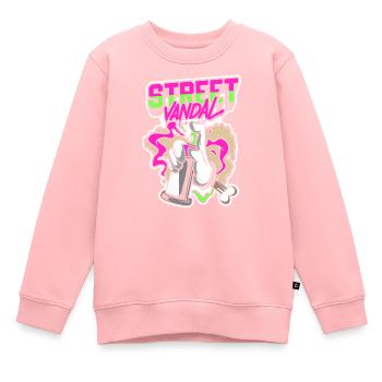 Pulvérisateur de graffitis Rapper Streetmind - Sweat Premium enfant bio - rose - Devant - AI Model Kid Female (0cm)
