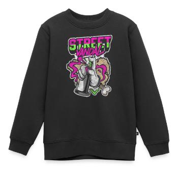 Graffiti Streetart Szene Auffällig - Kinder Premium Organic Sweatshirt - Schwarz - Vorne - AI Model Kid Female (0cm)
