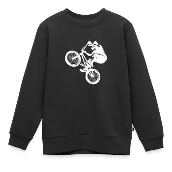 Vélo Saut Hobby BMX Cascadeur Fan - Sweat Premium enfant bio - noir - Devant - AI Model Kid Female (0cm)