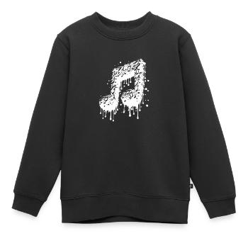 Musique liquide Style Touch Drop - Sweat Premium enfant bio - noir - Devant - AI Model Kid Female (0cm)