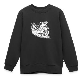 Matsch Offroad Enduro Abenteuer Zeichnung - Kinder Premium Organic Sweatshirt - Schwarz - Vorne - AI Model Kid Female (0cm)