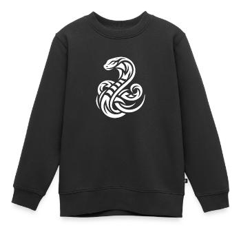 Wilde giftige Haustier Schlangen Tattoo - Kinder Premium Organic Sweatshirt - Schwarz - Vorne - AI Model Kid Female (0cm)