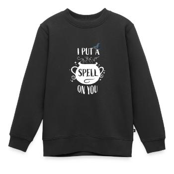 Je t'ai jeté un sort - Sweat Premium enfant bio - noir - Devant - AI Model Kid Female (0cm)