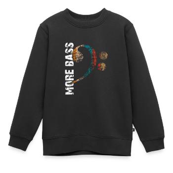 | plus de basses J’adore les | de basse Clef de fa - Sweat Premium enfant bio - noir - Devant - AI Model Kid Female (0cm)