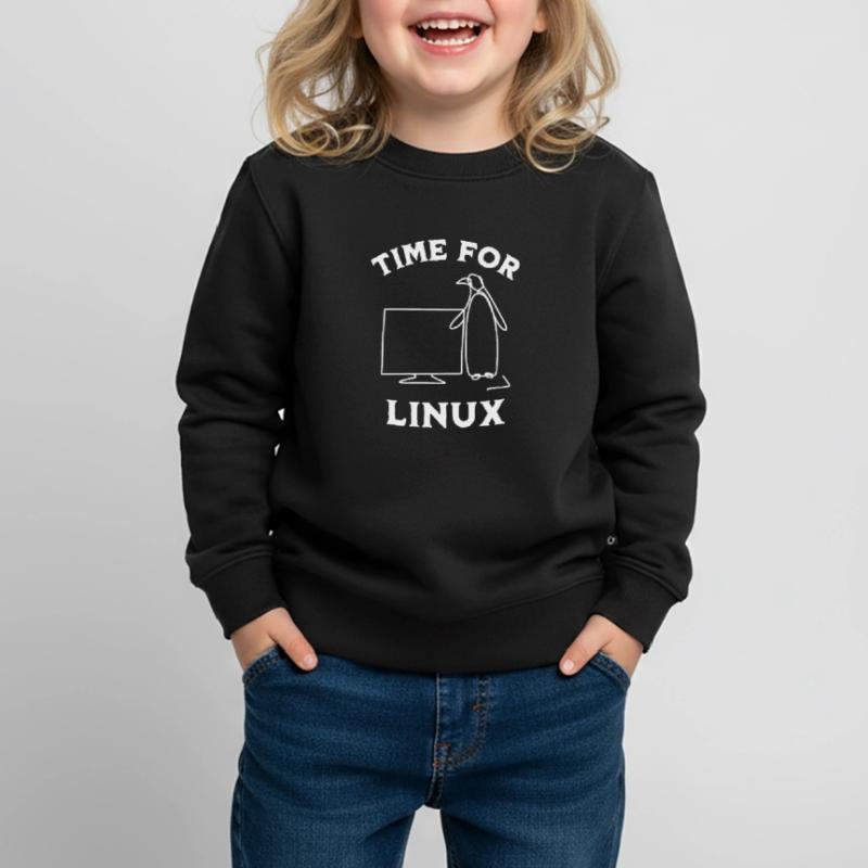 Time for Linux and Open Source Software Kids Premium Organic Sweatshirt