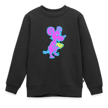 Maus Nager Käse Kinder Kleinkind Baby Nager Tier - Kinder Premium Organic Sweatshirt - Schwarz - Vorne - AI Model Kid Female (0cm)