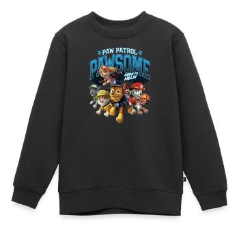 Paw Patrol Pawsome Here To Help Spruch Blau - Kinder Premium Organic Sweatshirt - Schwarz - Vorne - AI Model Kid Female (0cm)