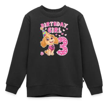 Paw Patrol 3 ans anniversaire Skye - Sweat Premium enfant bio - noir - Devant - AI Model Kid Female (0cm)