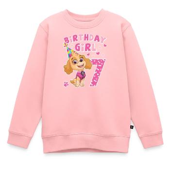 Paw Patrol 7 ans anniversaire Skye - Sweat Premium enfant bio - rose - Devant - AI Model Kid Female (0cm)