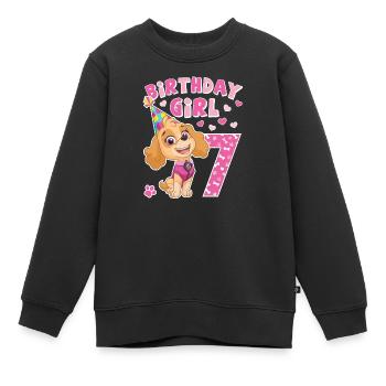 Paw Patrol 7 ans anniversaire Skye - Sweat Premium enfant bio - noir - Devant - AI Model Kid Female (0cm)