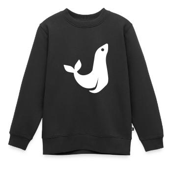 seehund tier - Kinder Premium Organic Sweatshirt - Schwarz - Vorne - AI Model Kid Female (0cm)