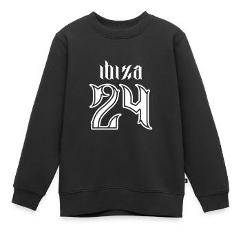 Ibiza 24 Jours fériés 2024 - Sweat Premium enfant bio - noir - Devant - AI Model Kid Female (0cm)