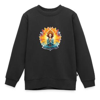 Sicherer Ort Meditation - Kinder Premium Organic Sweatshirt - Schwarz - Vorne - AI Model Kid Female (0cm)