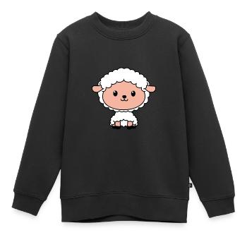 Schaf Niedlich Tier - Kinder Premium Organic Sweatshirt - Schwarz - Vorne - AI Model Kid Female (0cm)