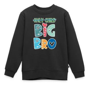 Big Bro Brother new baby sibling gift pregant mom - Kinder Premium Organic Sweatshirt - Schwarz - Vorne - AI Model Kid Female (0cm)