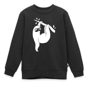 Sloth Chill Relax Relax Temps de sortie - Sweat Premium enfant bio - noir - Devant - AI Model Kid Female (0cm)