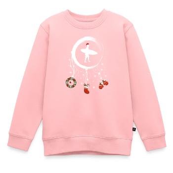 Surfer Weihnachten Weihnachtstraumfänger - Kinder Premium Organic Sweatshirt - Rosa - Vorne - AI Model Kid Female (0cm)