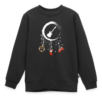 E-Bass Weihnachten Weihnachtstraumfänger - Kinder Premium Organic Sweatshirt - Schwarz - Vorne - AI Model Kid Female (0cm)