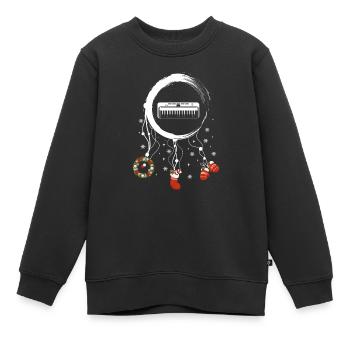 Tastatur Weihnachten Weihnachtstraumfänger - Kinder Premium Organic Sweatshirt - Schwarz - Vorne - AI Model Kid Female (0cm)