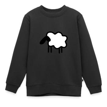 Mouton laine de moutons - Sweat Premium enfant bio - noir - Devant - AI Model Kid Female (0cm)