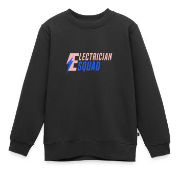 Electro tension de travail de dicton drôle - Sweat Premium enfant bio - noir - Devant - AI Model Kid Female (0cm)