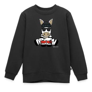 Blind Zebra - Kinder Premium Organic Sweatshirt - Schwarz - Vorne - AI Model Kid Female (0cm)